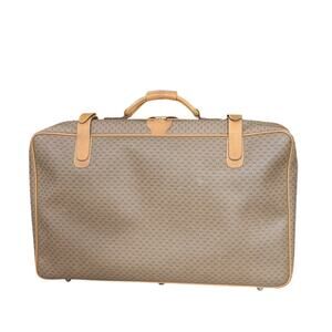 Gucci Vintage Micro GG Monogram Coated Canvas Travel Suitcase Weekender Vintage